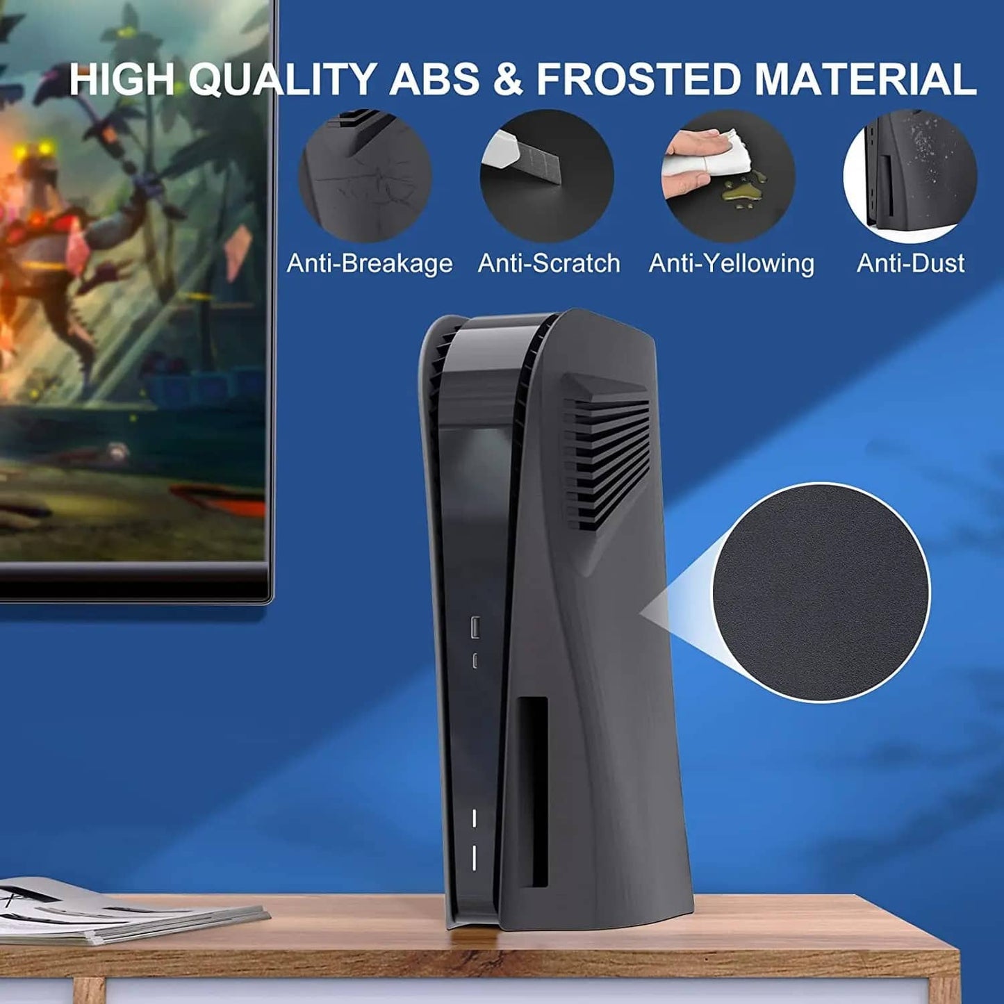 ABS Protective Case with Thermal Dissipation Opening for PS5 Disc 1st Edition