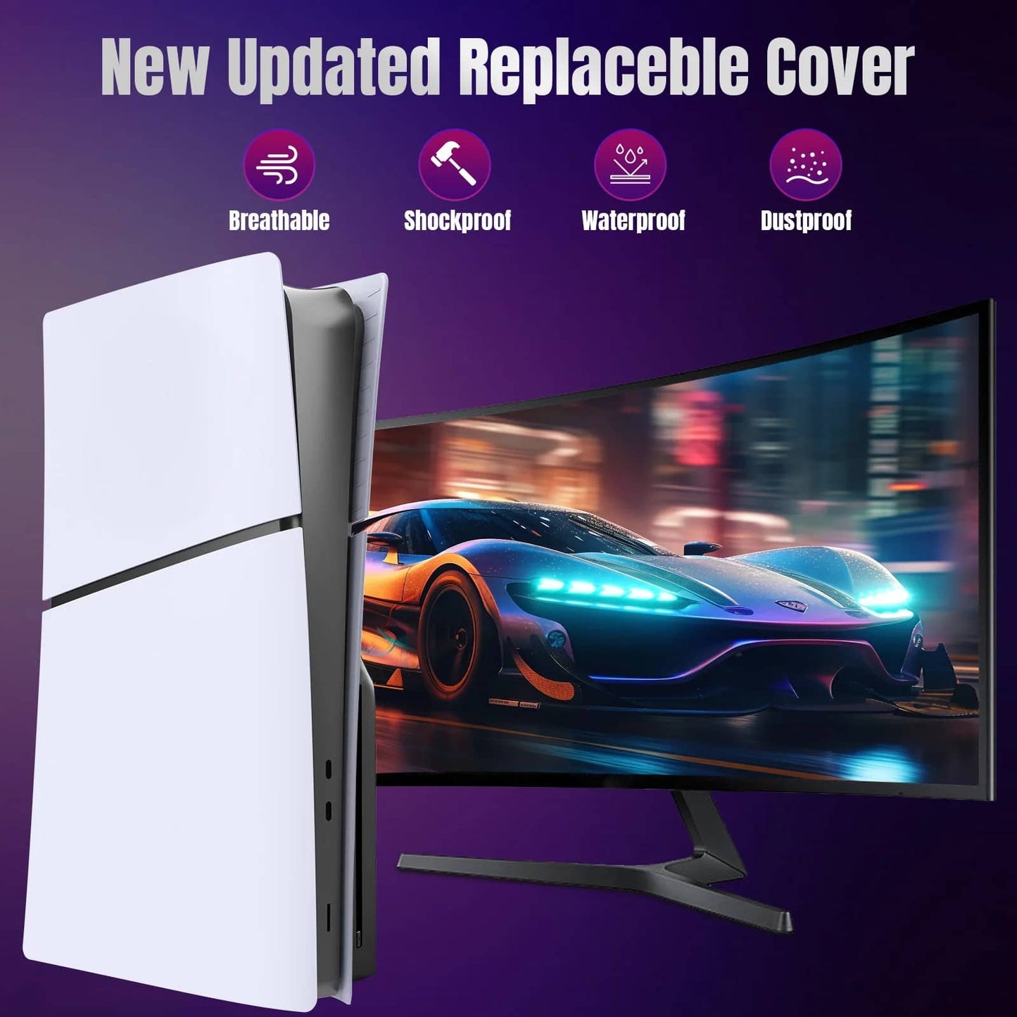 Scratch-Resistant and Dustproof Case for PS5 Slim Digital Edition