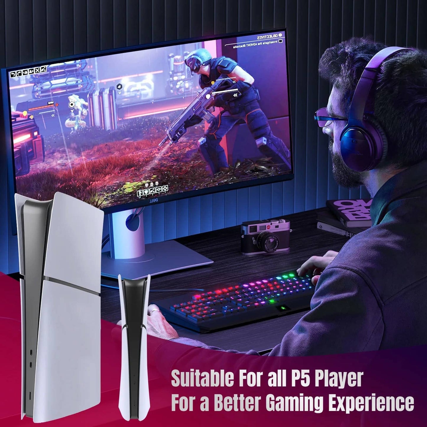 Scratch-Resistant and Dustproof Case for PS5 Slim Digital Edition
