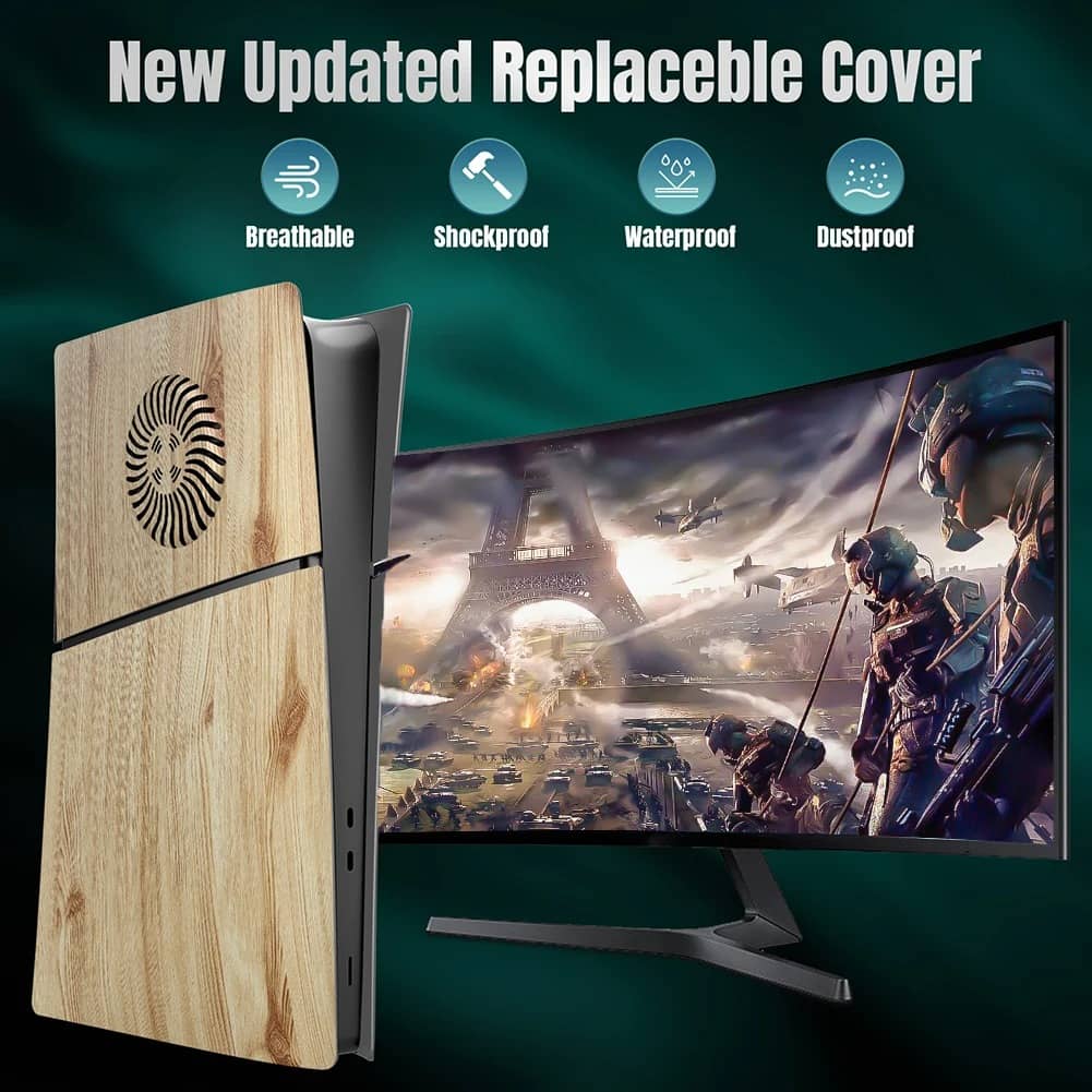 Cooling Panels for PS5 Slim Disc Edition in Durable ABS