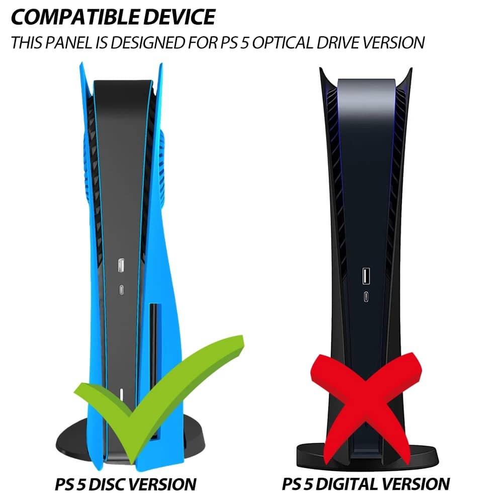 Coque frontale de remplacement pour PS5 Disc Edition