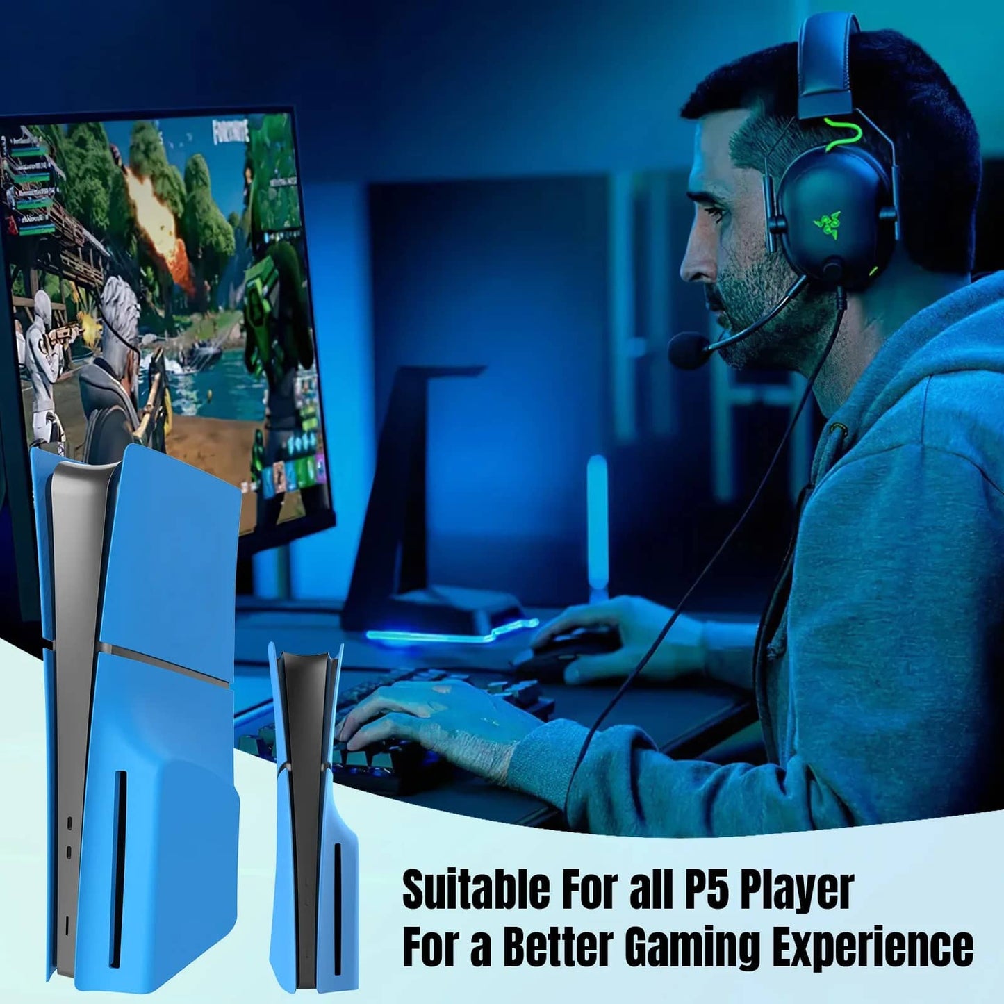 Coque transparente personnalisée pour PS5 Slim Disc Edition